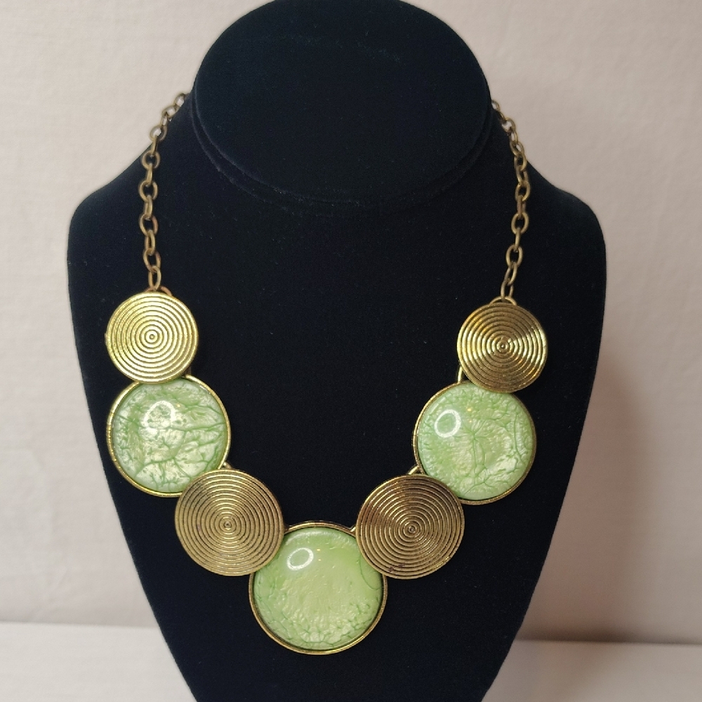 Gold and Green Necklace